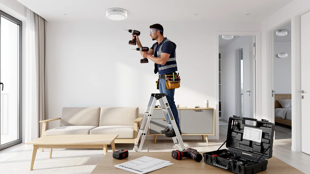 Installation précise de détecteurs de fumée dans une maison pour une sécurité incendie optimale